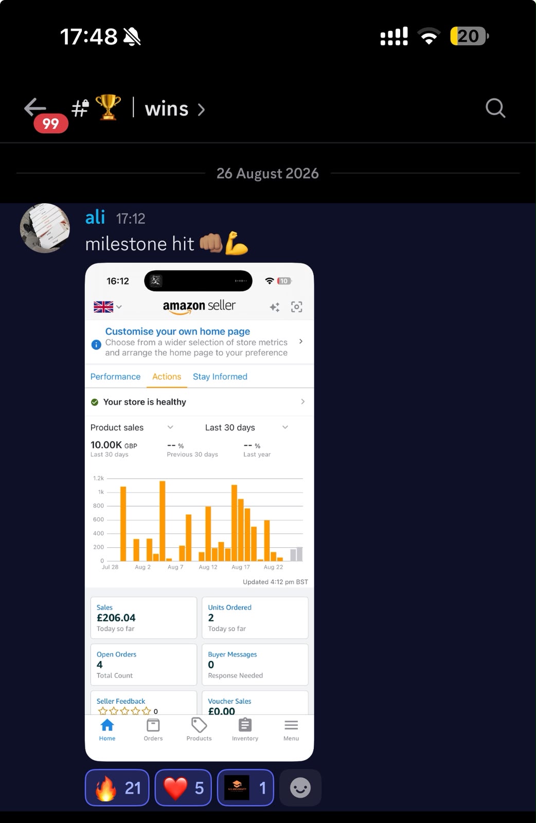 Student result screenshot 2
